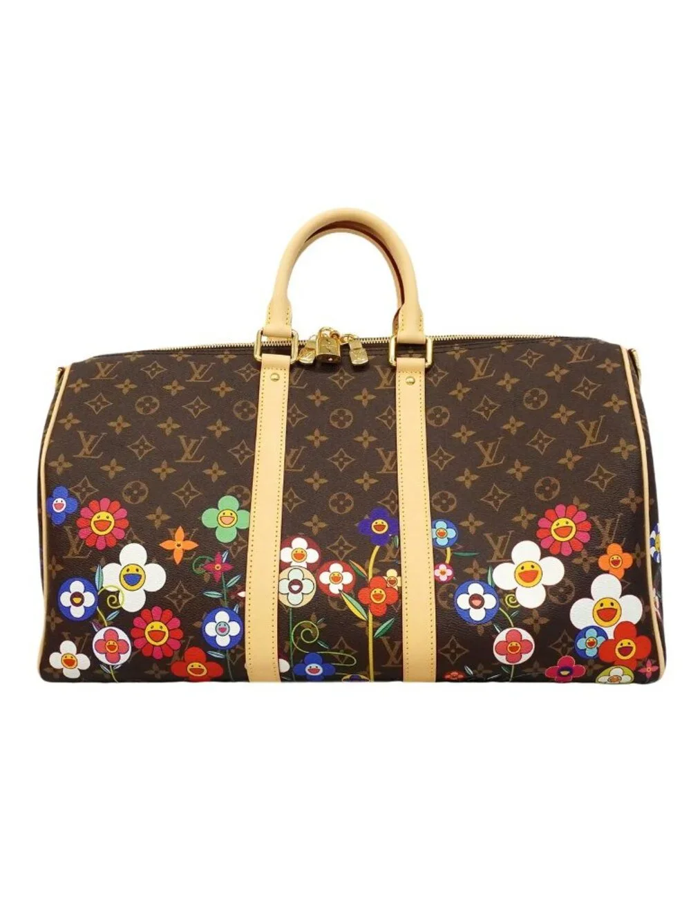 Louis Vuitton Boston Bag Monogram LV Takashi Murakami Keepall Bandouliere 45